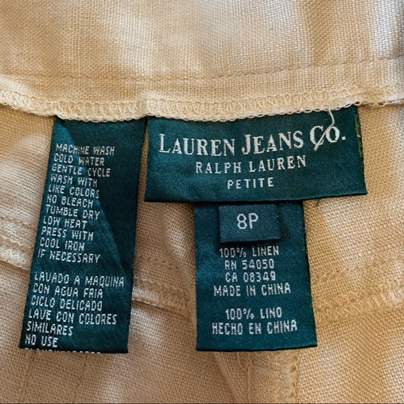 Ralph Lauren 100 percent linen five-pocket pant Size 8P - Picture 4 of 6